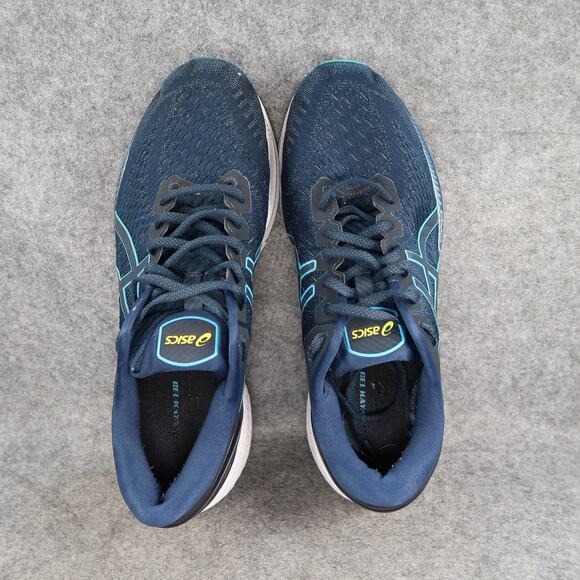 Asics Shoes Mens 12 Athletic Trainer Gel Kayano 27 Running Sneaker Comfort Blue - Picture 10 of 15